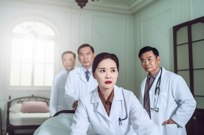 诊治医院医生白大褂急救中的医护人员手推病床,高清,摄影图,摄影图片,图片大全,摄影图免费下载